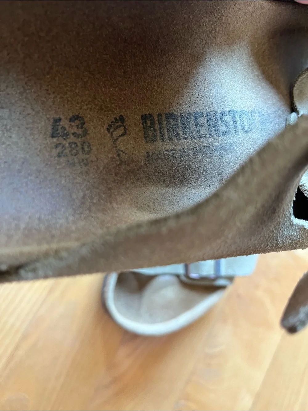 Birkenstock Brown Suede Adjustable Strap Sandals mens EU 43 US 10